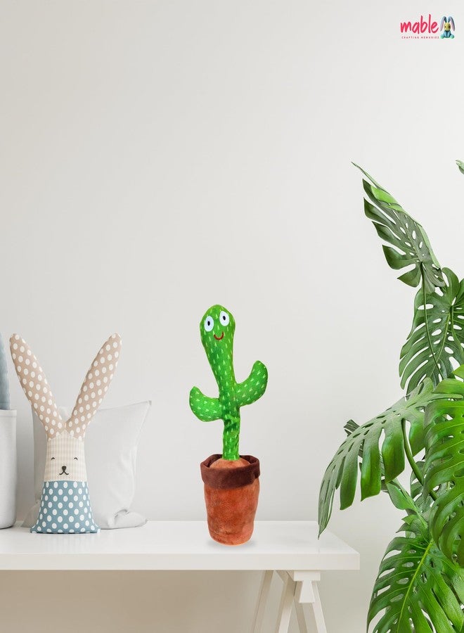 MABLE Talking Toy Dancing & Twisting Cactus Toy | Interactive Musical Plush for Babies & Kids | Singing, Recording & Repeat Fun Educational Toy for Toddlers | Multicolour Soft Toy - Image 5